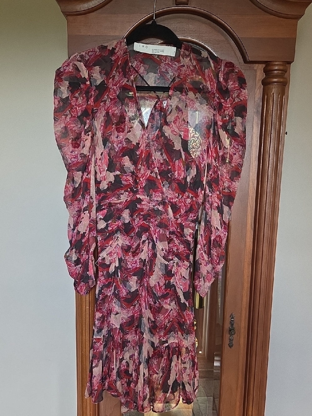 I R O Long Sleeve Feminine Dress